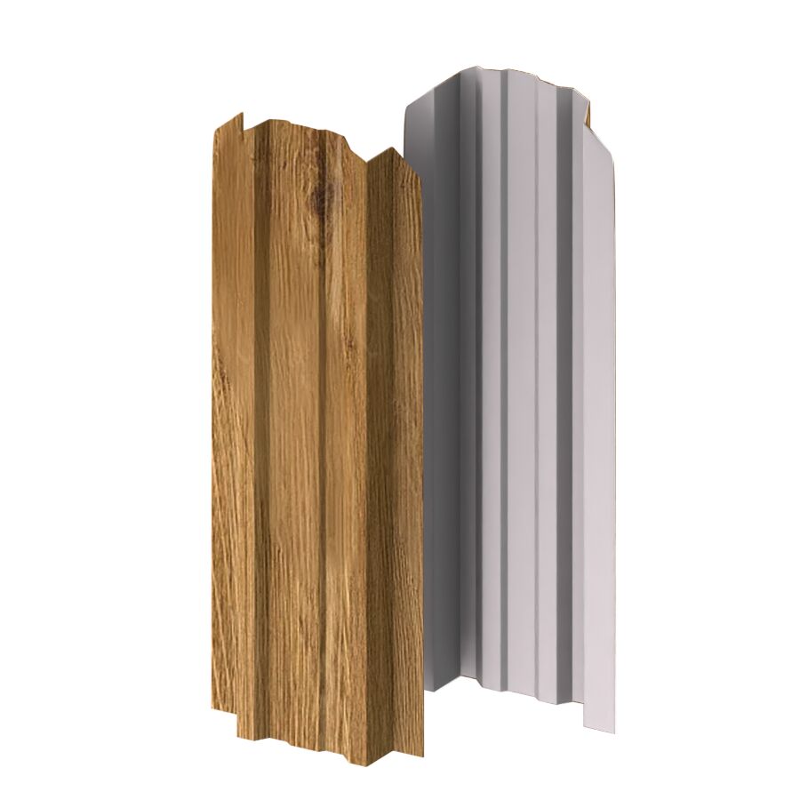 Штакетник металлический МП LANE-O фигурный Ecosteel Textur купить в Санкт-Петербурге