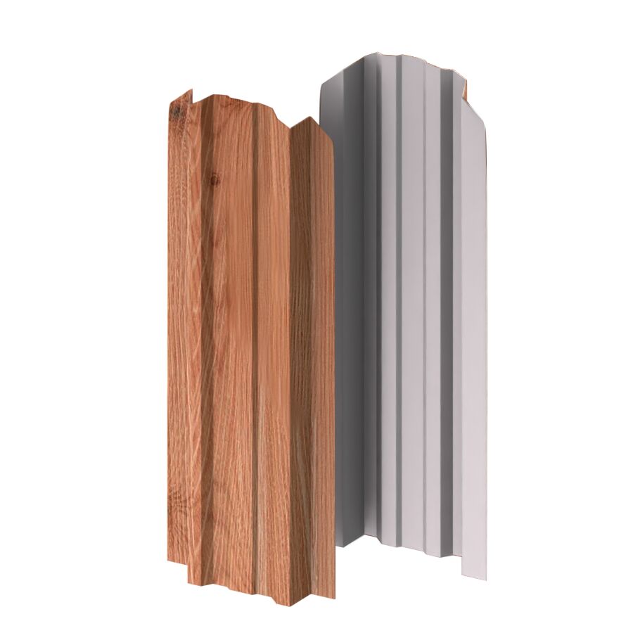 Штакетник металлический МП LANE-O фигурный Ecosteel Textur купить в Санкт-Петербурге