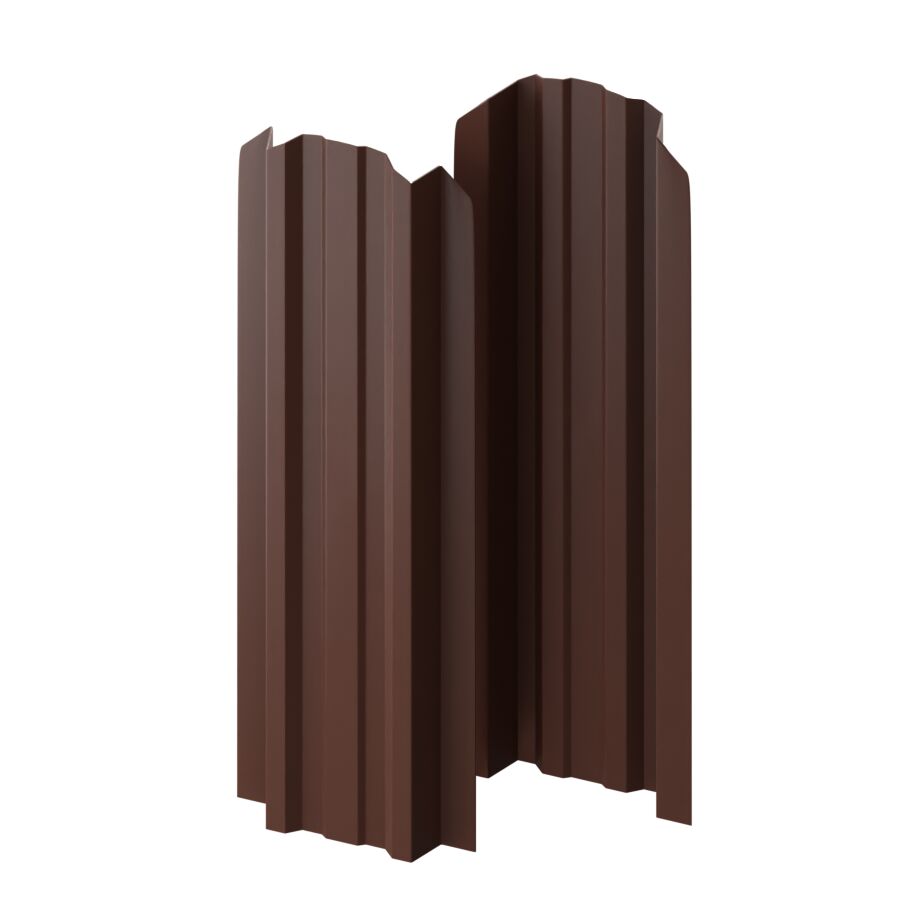 Штакетник МП LАNE-O-БР фигурный 0.45мм Viking двусторонний {длины по списку} купить в Санкт-Петербурге