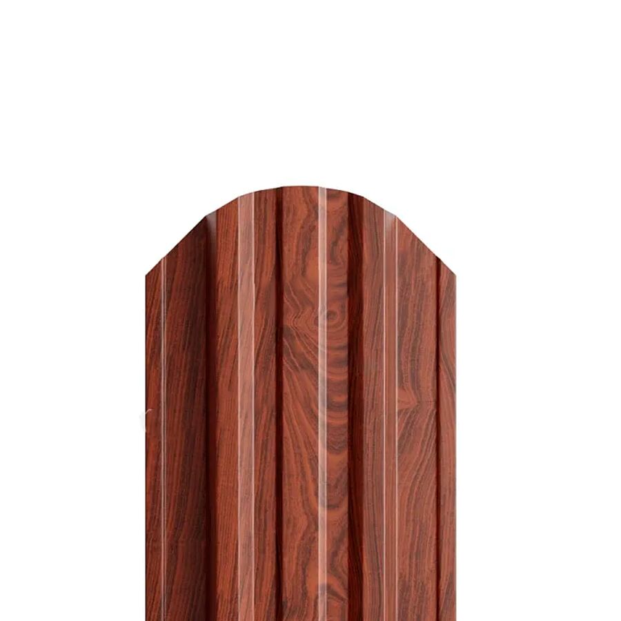 Штакетник МП TRAPEZE-O-БР фигурный 0.50мм Мореный Дуб Ecosteel Matt {длины по списку} купить в Санкт-Петербурге