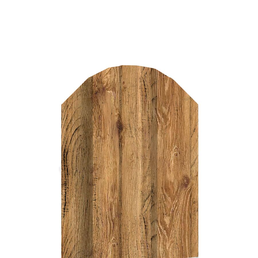 Штакетник МП TRAPEZE-O фигурный 0.45мм Античный Дуб Ecosteel Matt {длины по списку} купить в Санкт-Петербурге