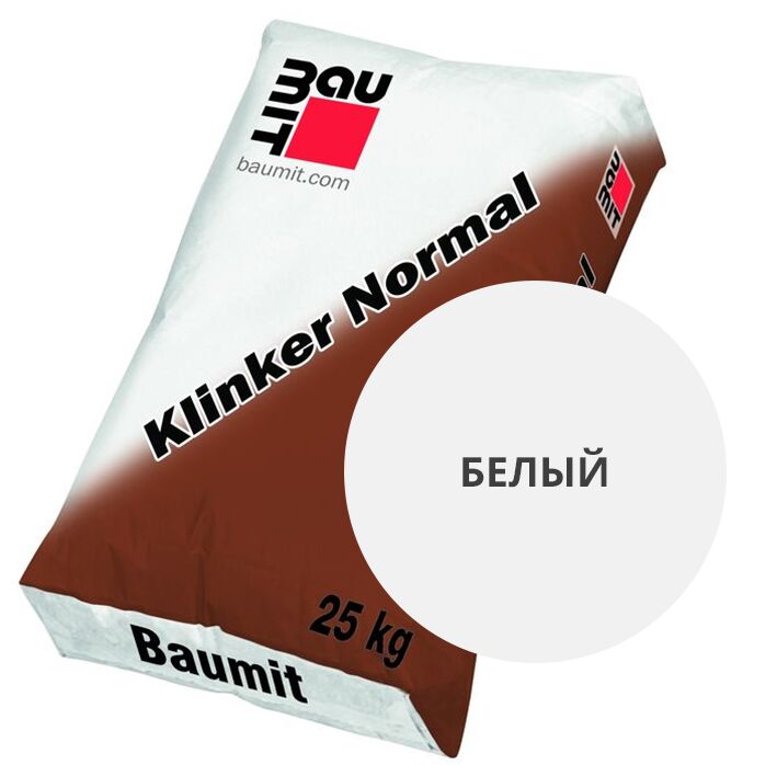 Klinker Normal 25 кг Кладочный раствор для лицевого кирпича Белый купить в Санкт-Петербурге