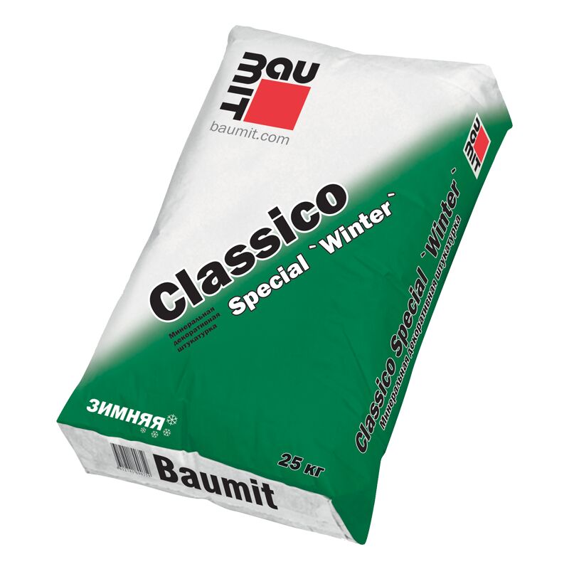 Baumit Classico Special Winter 25кг Штукатурка декоративная минеральная "короед" R3.0мм База купить в Санкт-Петербурге