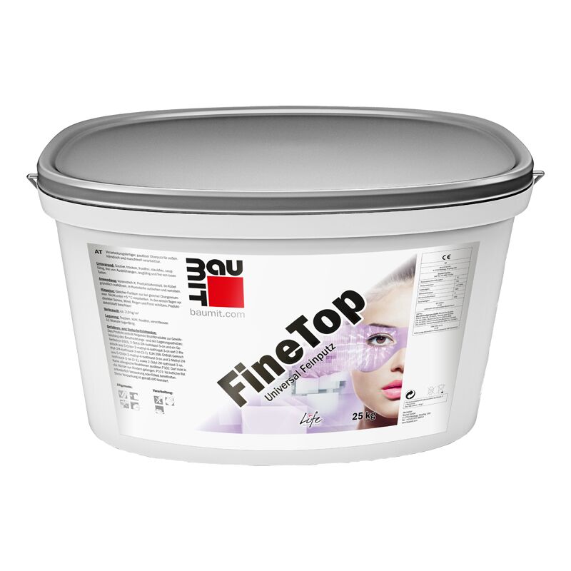 Baumit FineTop 25кг Штукатурка декоративная силиконовая "шуба" 1.0мм Группа 3 купить в Санкт-Петербурге