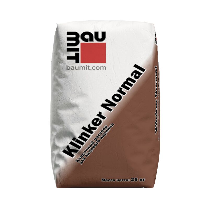 Baumit Klinker Normal 25кг Раствор кладочный М50 для лицевого кирпича антрацитово-серый купить в Санкт-Петербурге