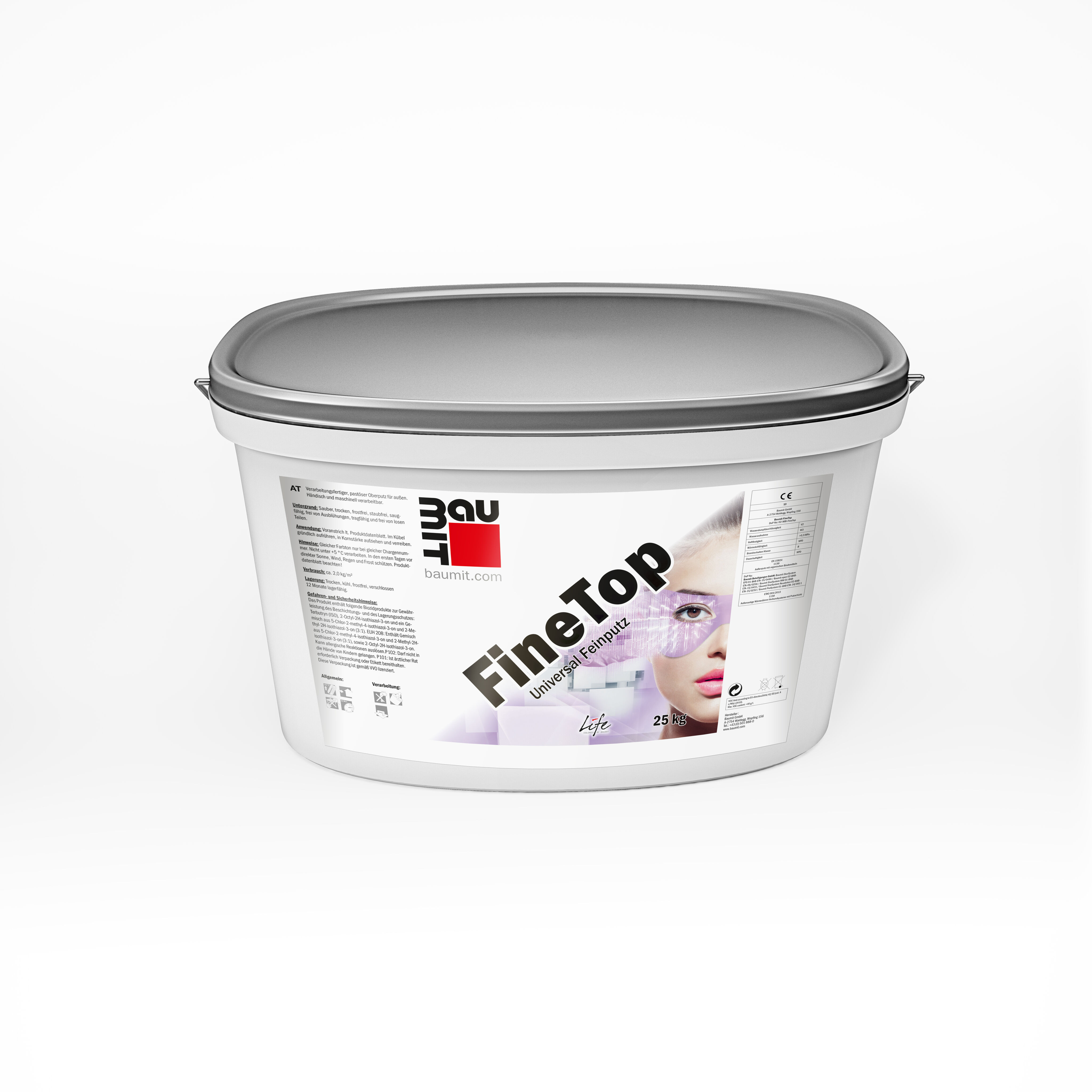 Baumit FineTOP 1мм 25 кг Мелкозернистая декоративная штукатурка Baumit купить в Санкт-Петербурге