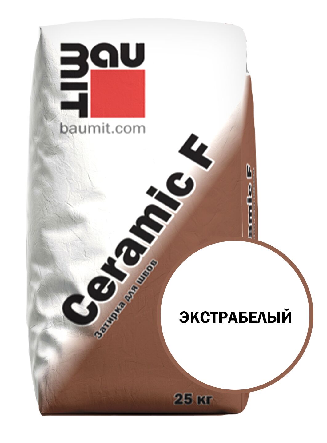 Ceramic F затирка для швов экстрабелый 25 кг купить в Санкт-Петербурге