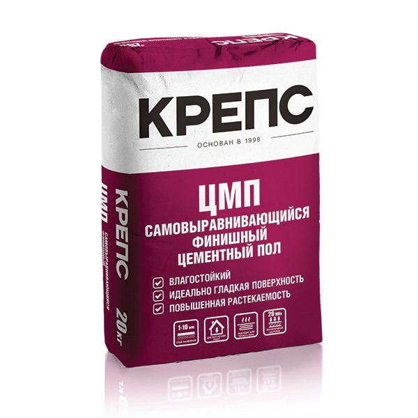 ЦМП 20кг Состав для пола наливного цементный КРЕПС купить в Санкт-Петербурге