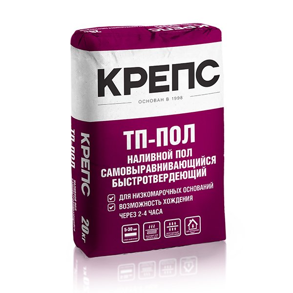 ТП-ПОЛ состав самовыравнивающийся для пола толстослойный слой 5-30мм купить в Санкт-Петербурге