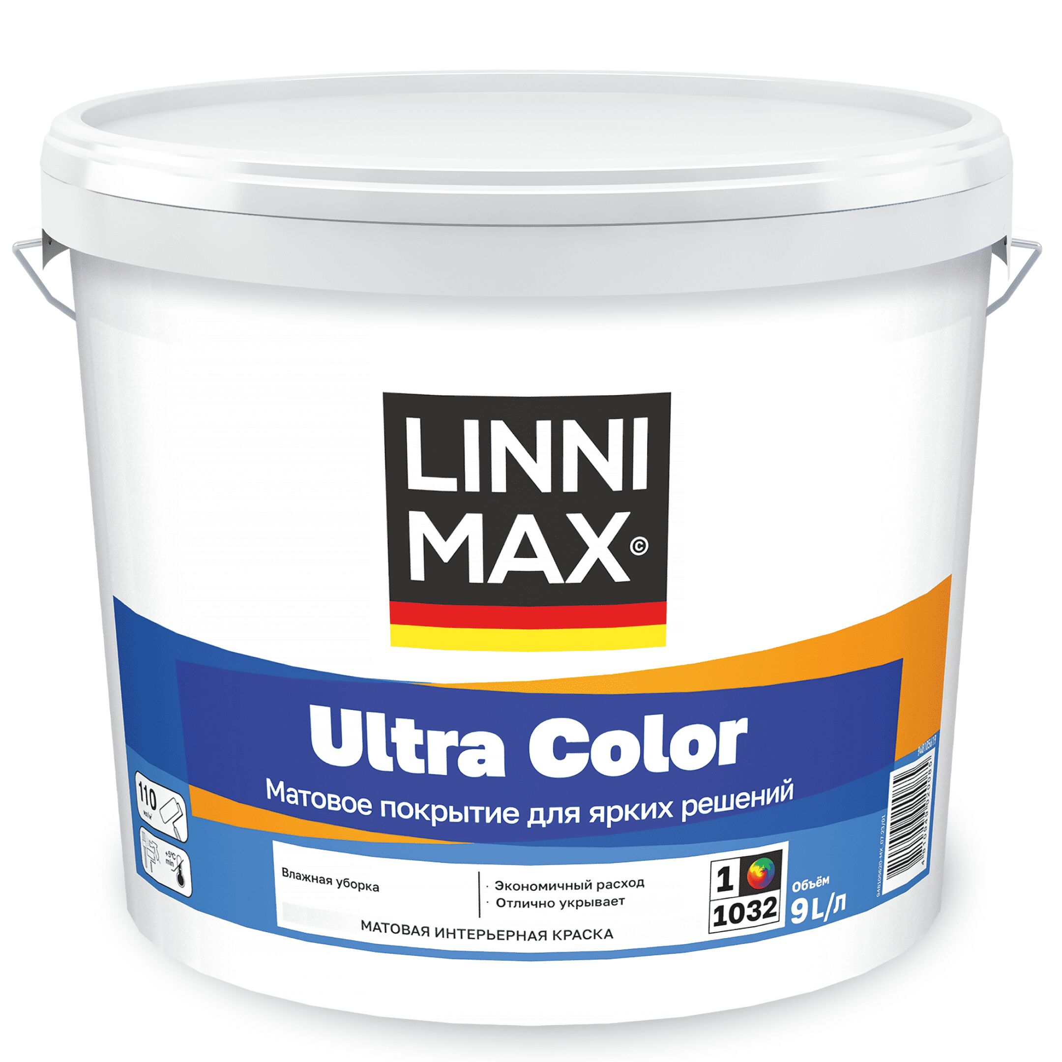 Ultra Color 0.9л Краска водно-дисперсионная для внутренних работ База 1 LINNIMAX купить в Санкт-Петербурге