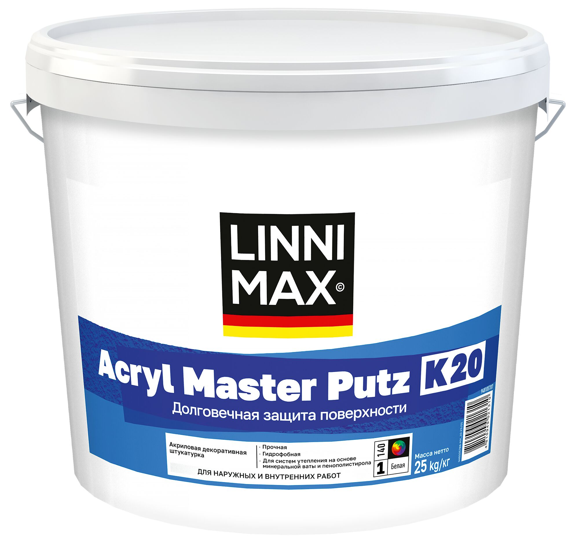 Acryl Master Putz K20 25кг Штукатурка декоративная акриловая д/внутр и наружных работ База1 LINNIMAX купить в Санкт-Петербурге