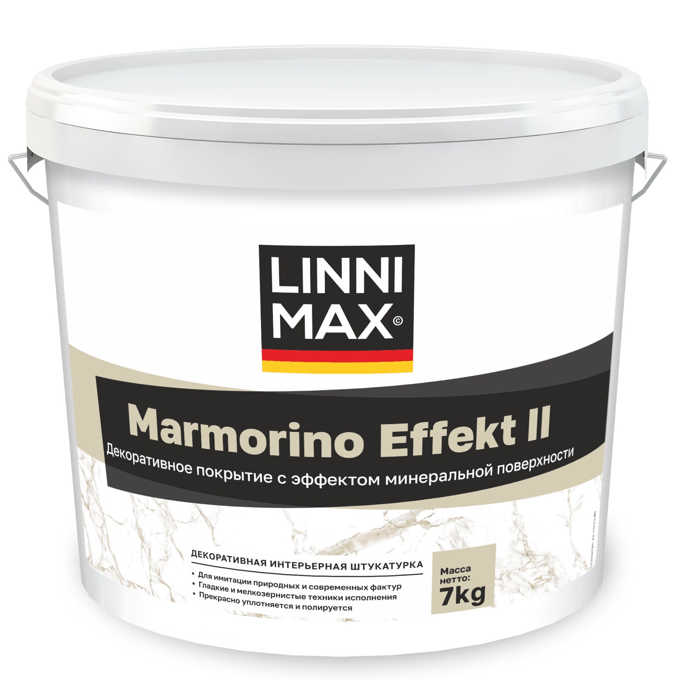 Marmorino Effect II 7кг Декоративная интерьерная штукатурка LINNIMAX купить в Санкт-Петербурге