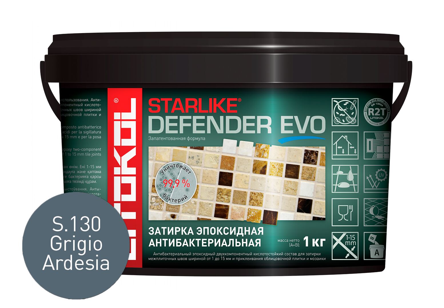 STARLIKE DEFENDER EVO 1кг Эпоксидный состав для укладки и затирки COLD LITOKOL купить в Санкт-Петербурге