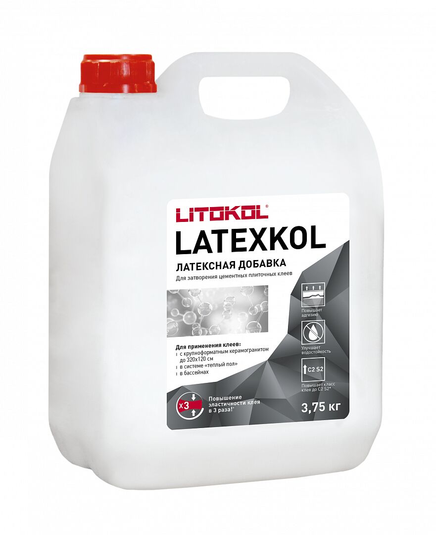 LATEXKOL - м 3,75кг Добавка латексная для плиточного клея белый LITOKOL купить в Санкт-Петербурге