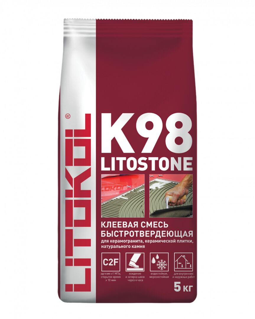 LITOSTONE K98 5кг Клей цементный серый LITOKOL купить в Санкт-Петербурге