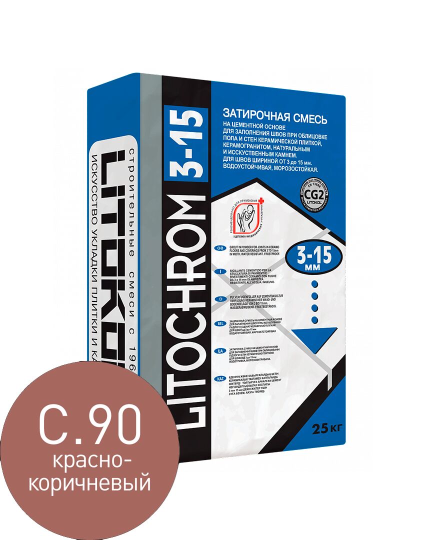 LITOCHROM 3-15 25кг Затирочный состав цементный LITOKOL купить в Санкт-Петербурге