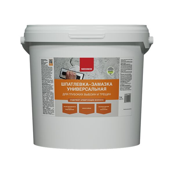 Шпатлевка для выбоин и трещин 5кг ЭЭ готовый NEOMID купить в Санкт-Петербурге