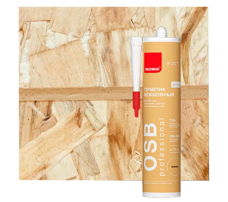 Герметик строительный для OSB-плит и деревянных поверхностей 310мл картридж готовый NEOMID купить в Санкт-Петербурге