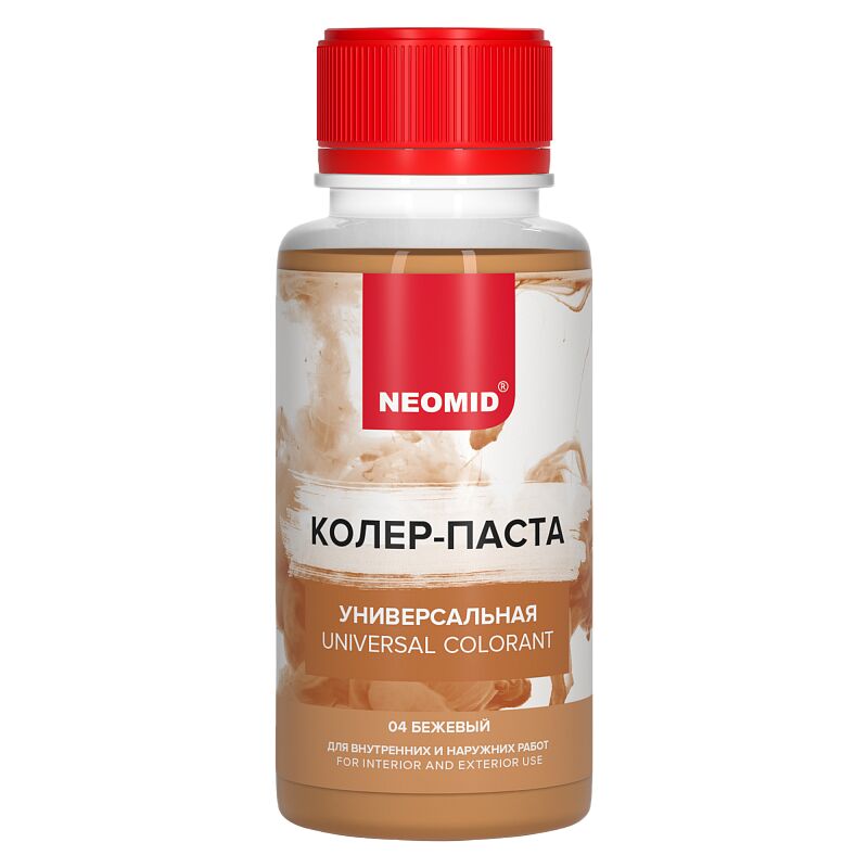 Колер-паста универсальная Палитра №1 100мл Для внутренних и наружних работ NEOMID купить в Санкт-Петербурге