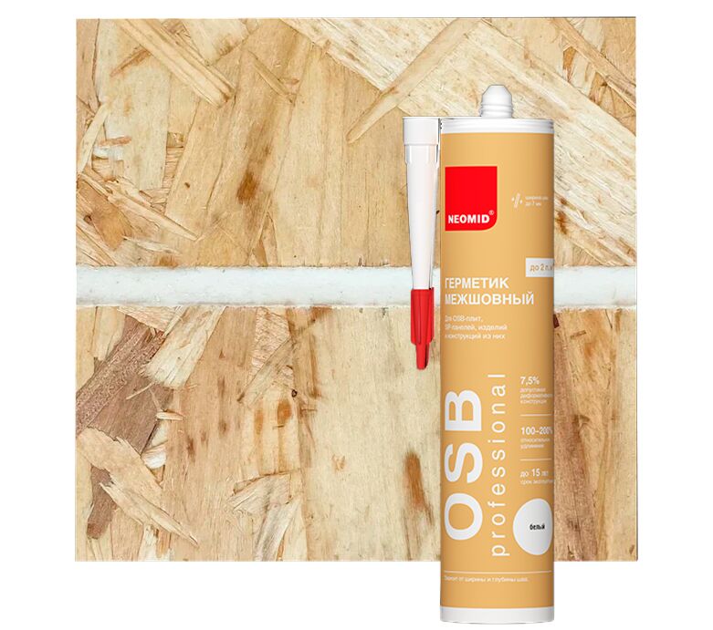 Герметик строительный для OSB-плит и деревянных поверхностей 310мл картридж готовый NEOMID купить в Санкт-Петербурге