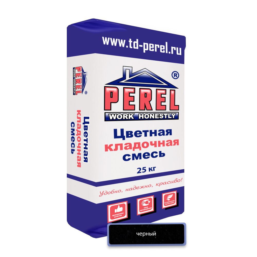 Цветная кладочная смесь Perel VL (лето) 0265 черный 25кг купить в Санкт-Петербурге