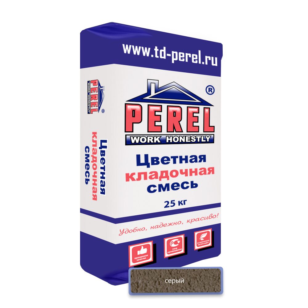 Цветная кладочная смесь Perel SL (лето) 0010 серый 25кг купить в Санкт-Петербурге