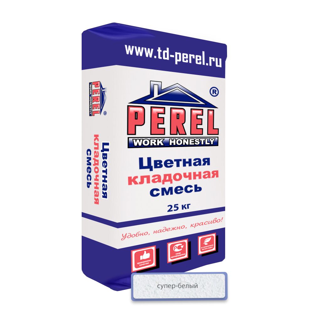 Цветная кладочная смесь Perel SL (лето) 0001 супер-белый 25кг купить в Санкт-Петербурге