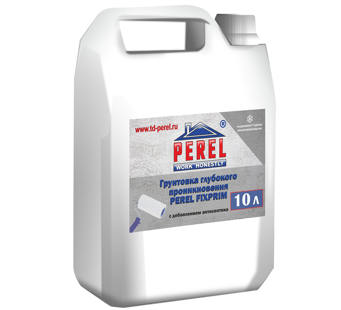 Грунтовка глубокого проникновения с антисептиком Perel Fixprim, 10 л купить в Санкт-Петербурге