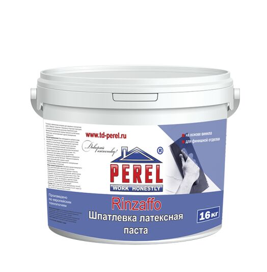 Шпатлевка акриловая готовая Perel Rinzaffo, 16кг купить в Санкт-Петербурге