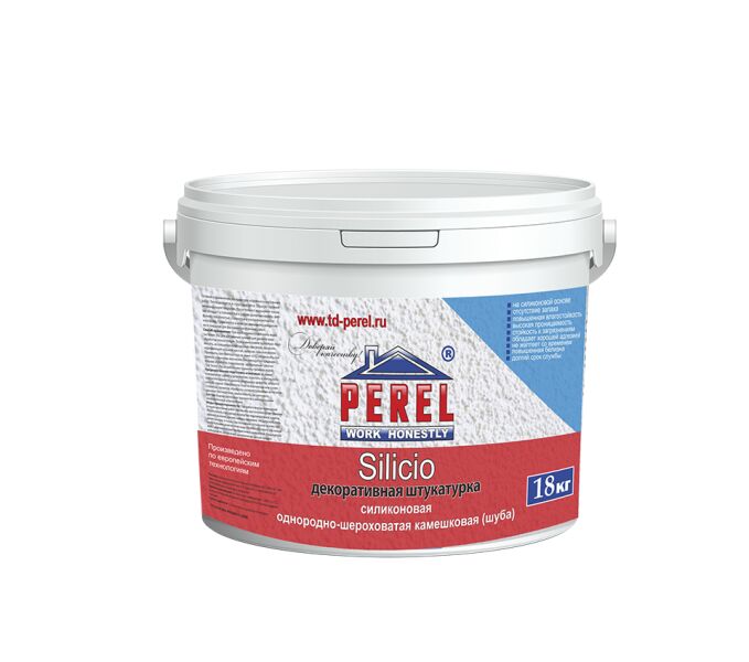 Штукатурка декоративная Perel Silicio Шуба 2мм белый (колеруется) 18кг купить в Санкт-Петербурге