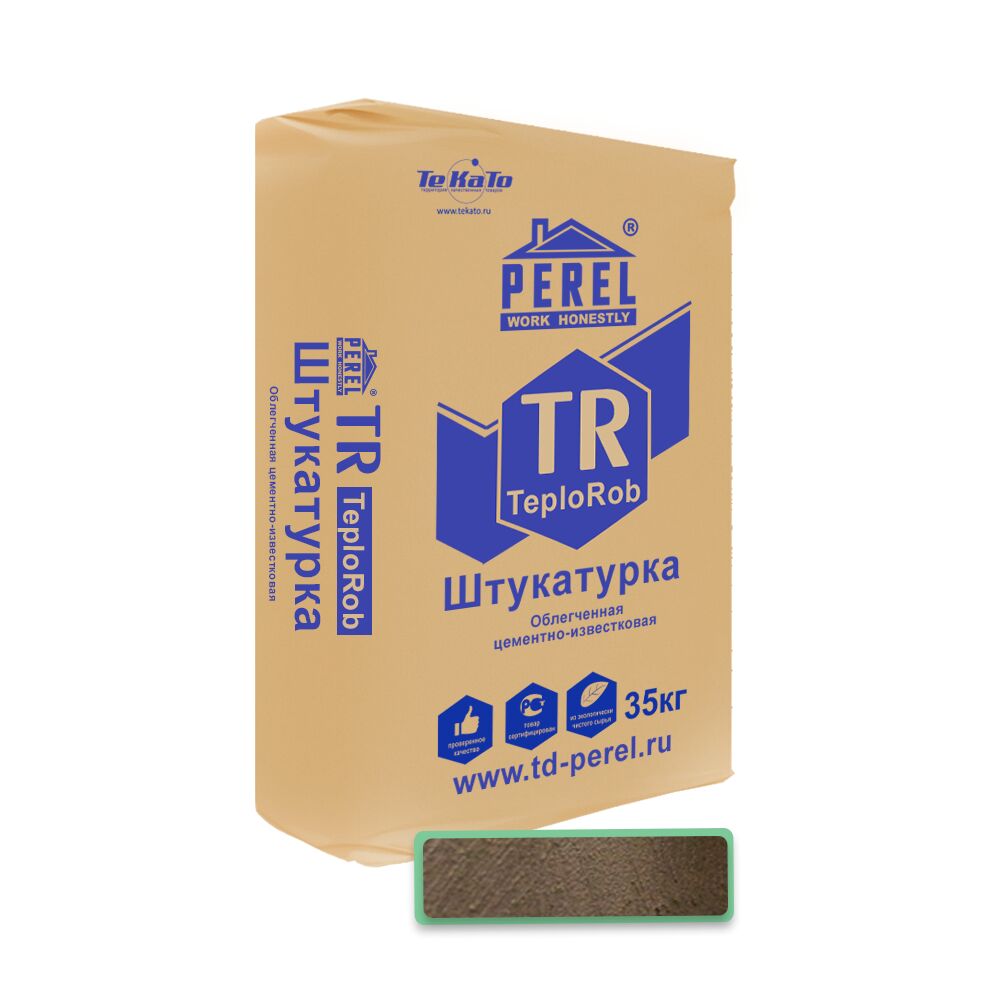 TR 0517 35кг Облегченная цементно-известковая штукатурка Perel купить в Санкт-Петербурге