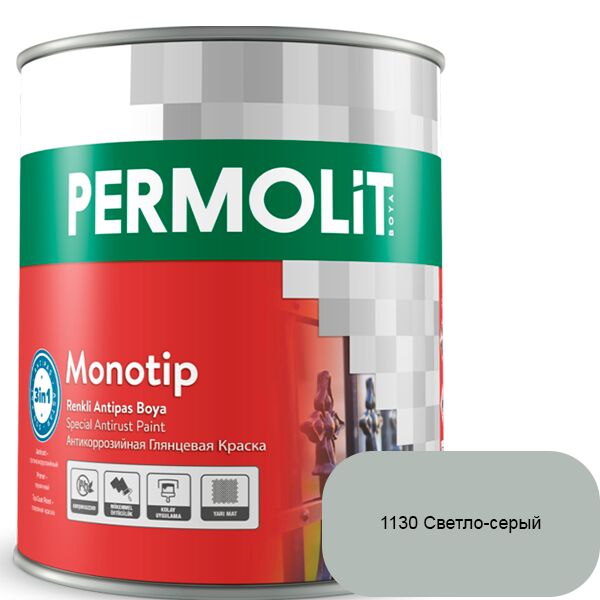 MONOTIP 0.75л краска глянц антикоррозионная 3в1 parlak темно-коричневый PERMOLIT купить в Санкт-Петербурге