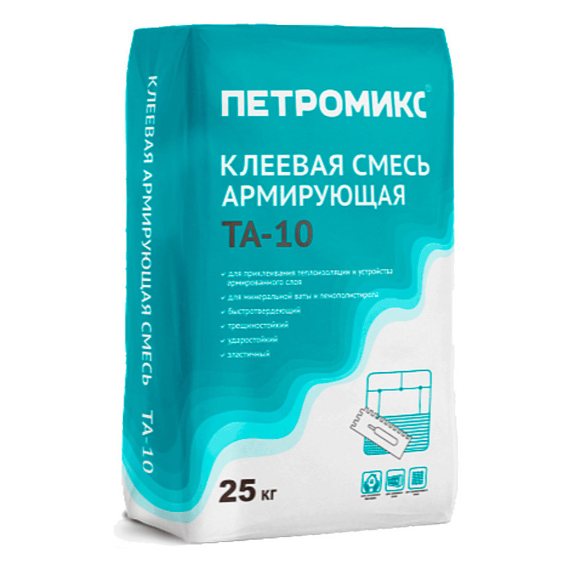 ТА-10 (КТ) Клеевая смесь армирующая ПЕТРОМИКС, 25 кг/меш купить в Санкт-Петербурге