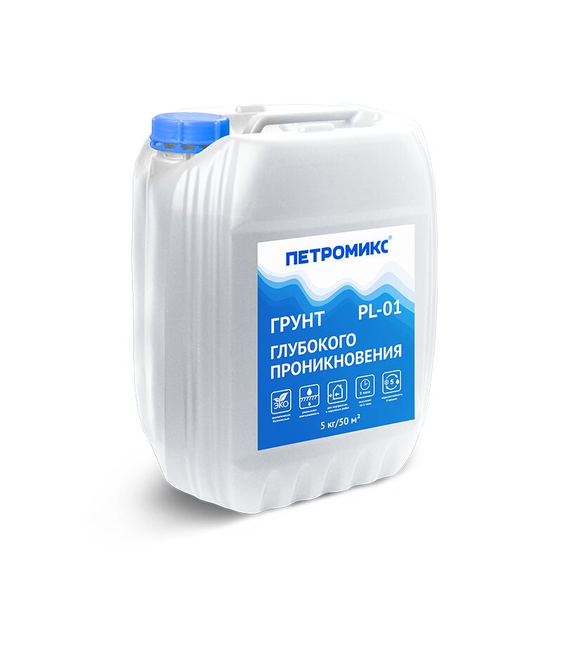 PL-01 PROF 10кг Грунт глубокого проникновения ПЕТРОМИКС купить в Санкт-Петербурге