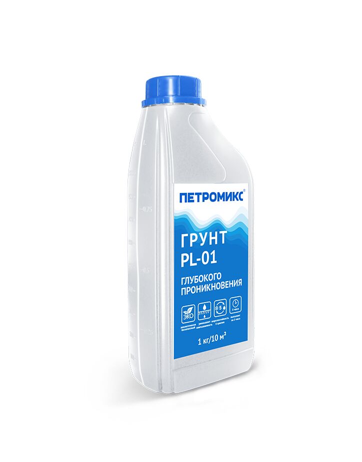 PL-01 Грунт глубокого проникновения ПЕТРОМИКС 1кг купить в Санкт-Петербурге