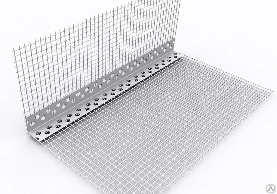 Профиль угловой ПВХ с армирующей сеткой STROVER купить в Санкт-Петербурге