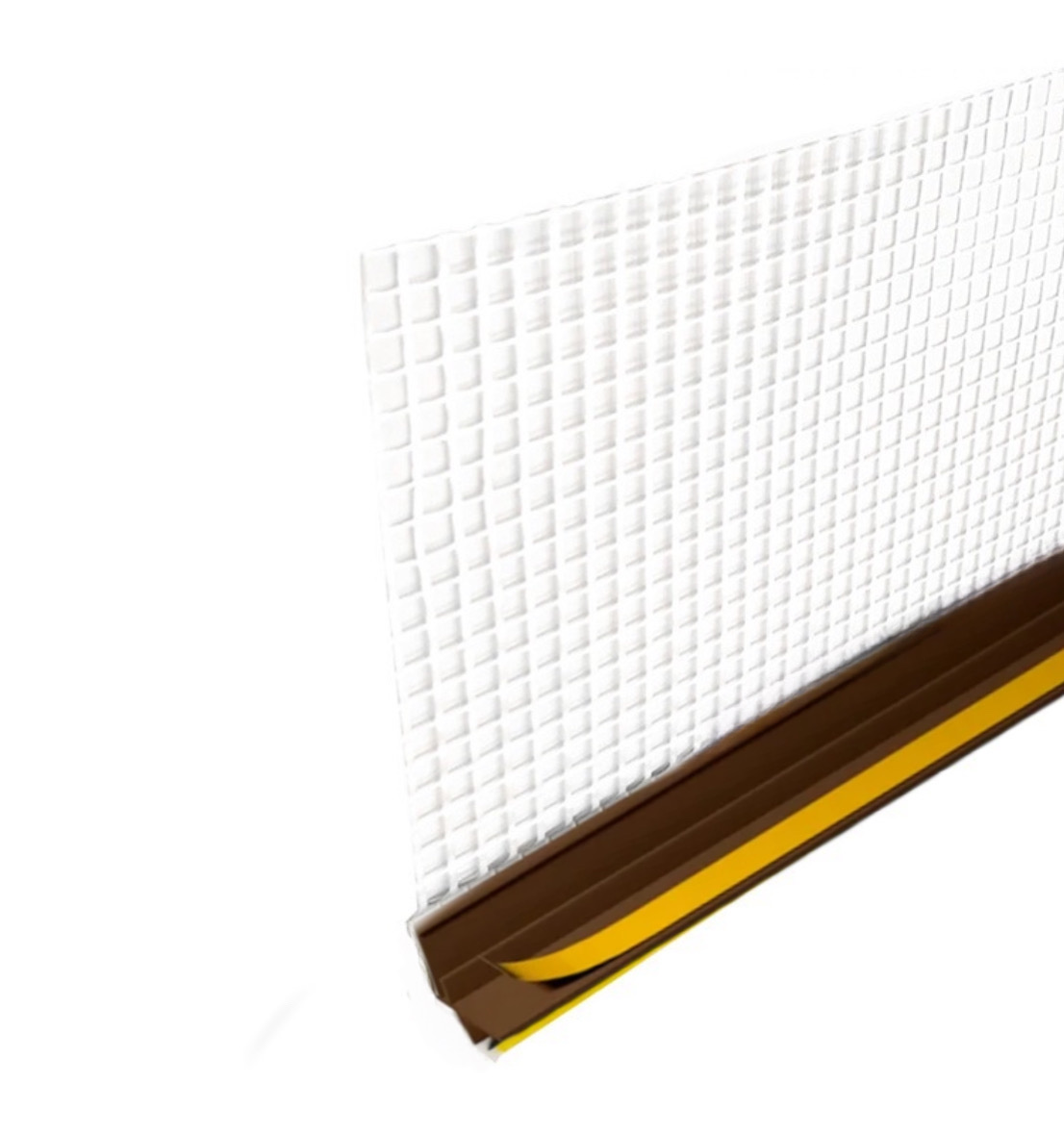 Профиль оконный примыкающий с армирующей сеткой (с пыльником) STROVER темно-коричневый 2.4м купить в Санкт-Петербурге