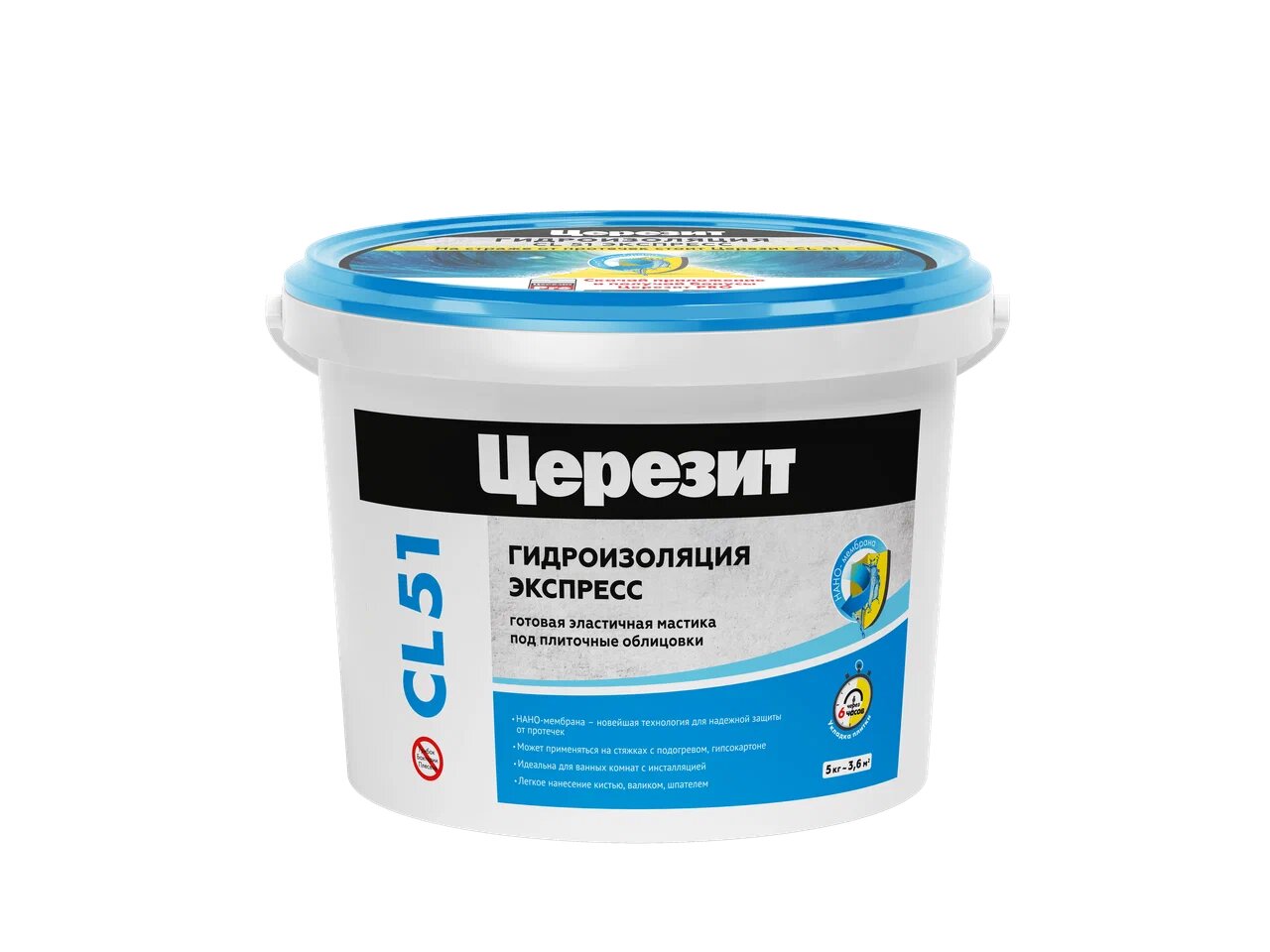 CL 51/5 кг Церезит эластичная гидроизоляция купить в Санкт-Петербурге