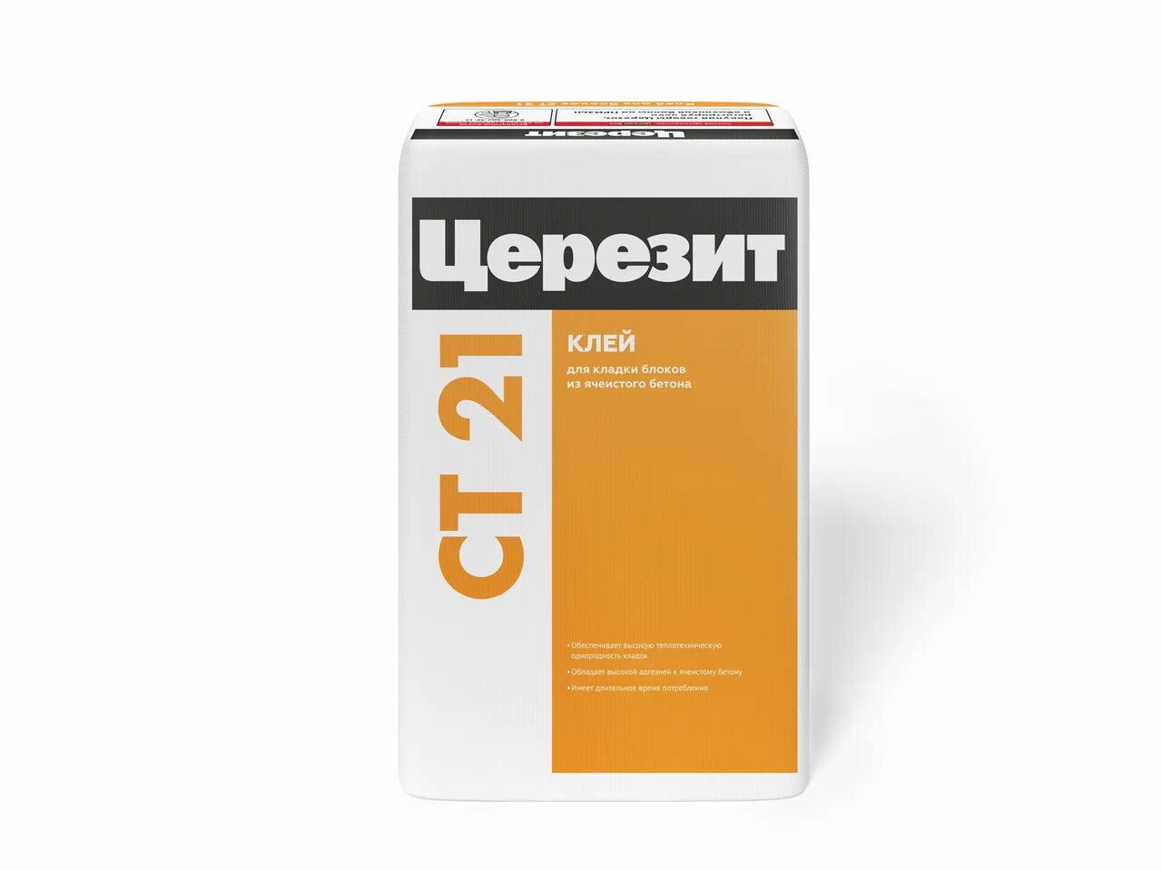 CT 21/25 кг Церезит клей для кладки блоков из ячеиCTого бетона купить в Санкт-Петербурге