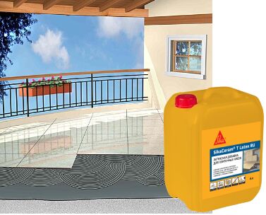 SikaCeram T Latex RU 4л Добавка латексная для затворения цементных плиточных клеев класса С1 и выше купить в Санкт-Петербурге