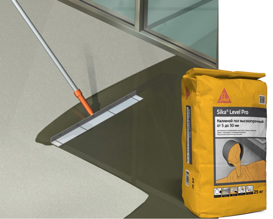 Sika Level Pro Полимермодифицированная сухая смесь на цементной основе для выравнивания бетонных и цементно-песчаных оснований слоем от 5 до 30 мм купить в Санкт-Петербурге