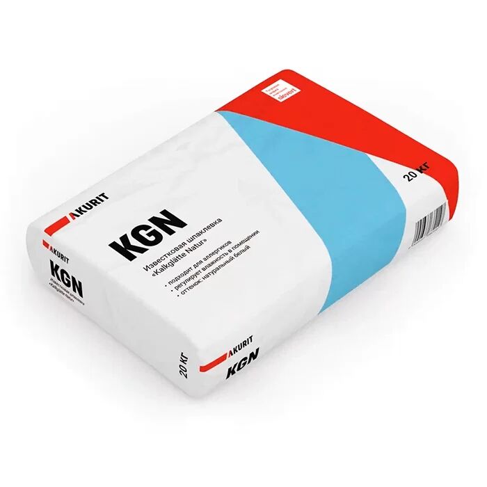 BA-KGN Натуральная белоснежная известковая шпатлевка для внутренней отделки akurit купить в Санкт-Петербурге