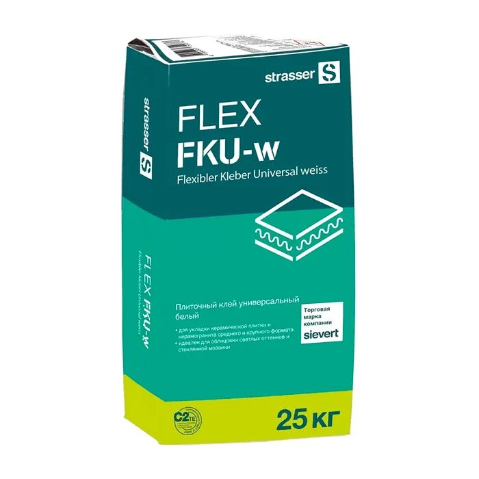FLEX FKU-w Плиточный клей универсальный белый С2 ТЕ strasser купить в Санкт-Петербурге