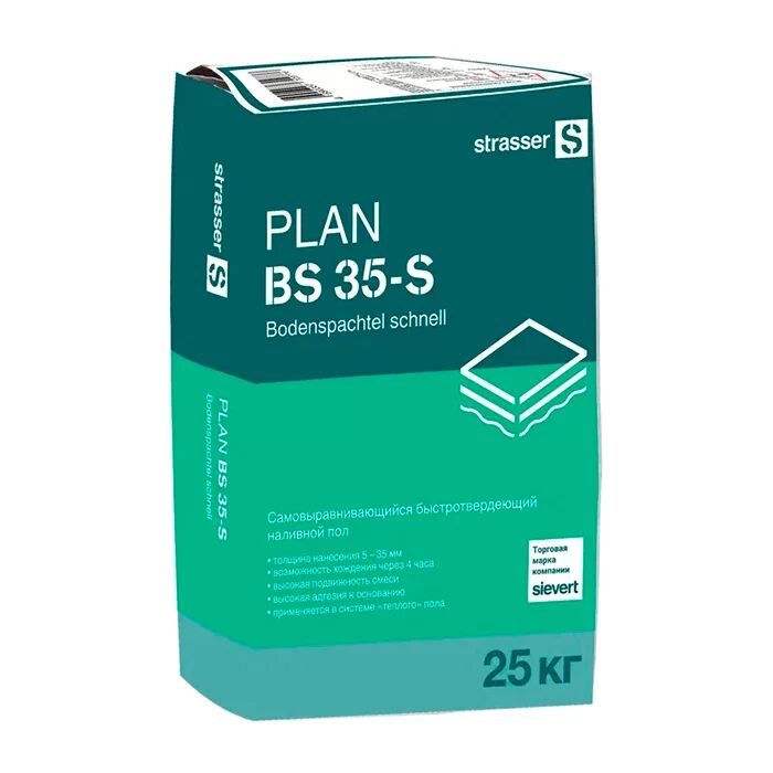 PLAN BS 35-S Самовыравнивающийся быстротвердеющий наливной пол (5 -35 мм) strasser купить в Санкт-Петербурге