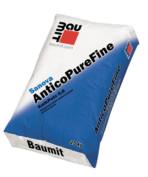 Sanova AnticoPure Fine 25 кг Известковая штукатурка Baumit купить в Санкт-Петербурге
