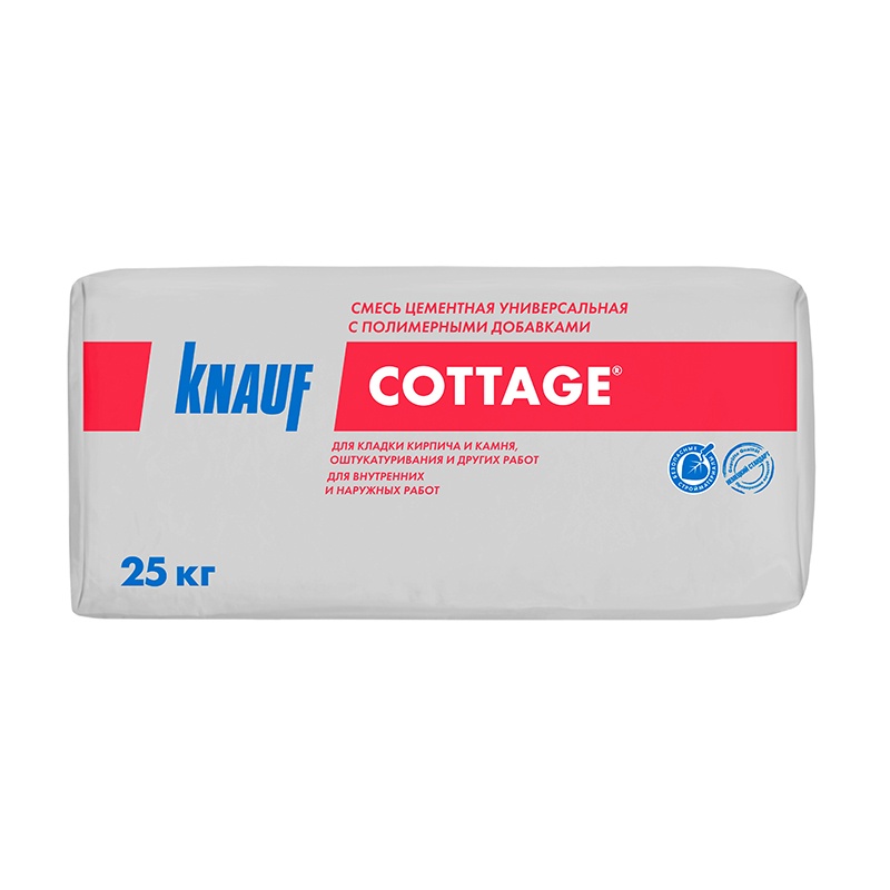 Смесь для кладки и штукатурки КНАУФ Cottage 25 кг купить в Санкт-Петербурге