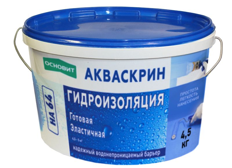 Готовая эластичная гидроизоляция Основит Акваскрин HA64 купить в Санкт-Петербурге