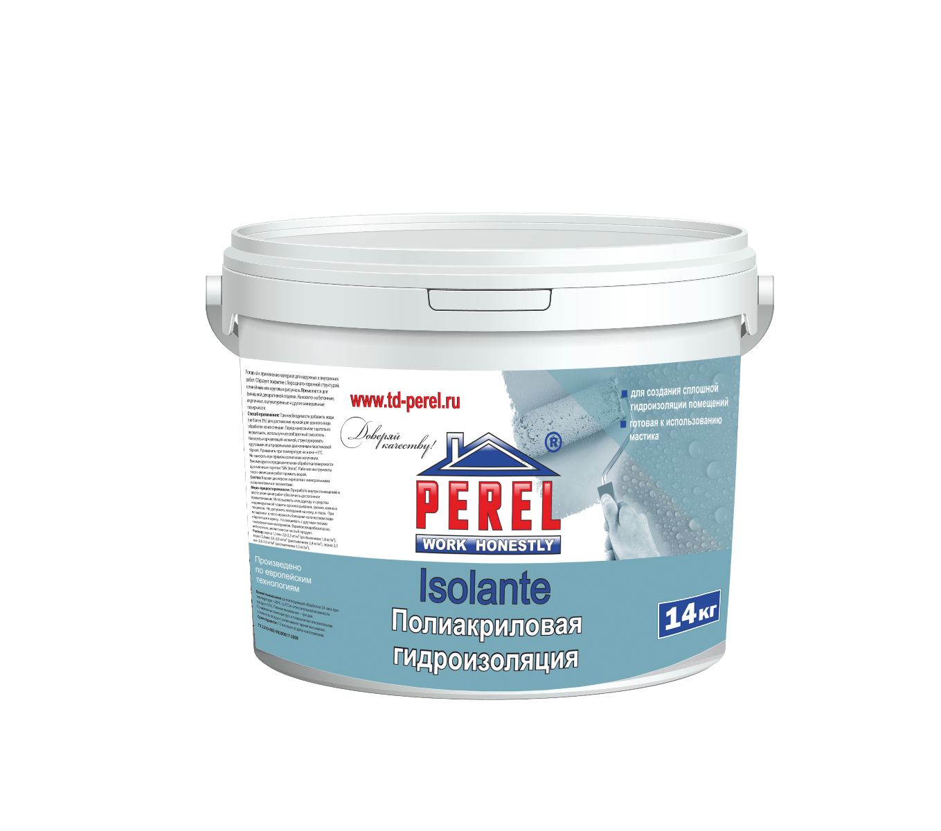 Полиакриловая гидроизоляция Perel Isolante 14 кг купить в Санкт-Петербурге