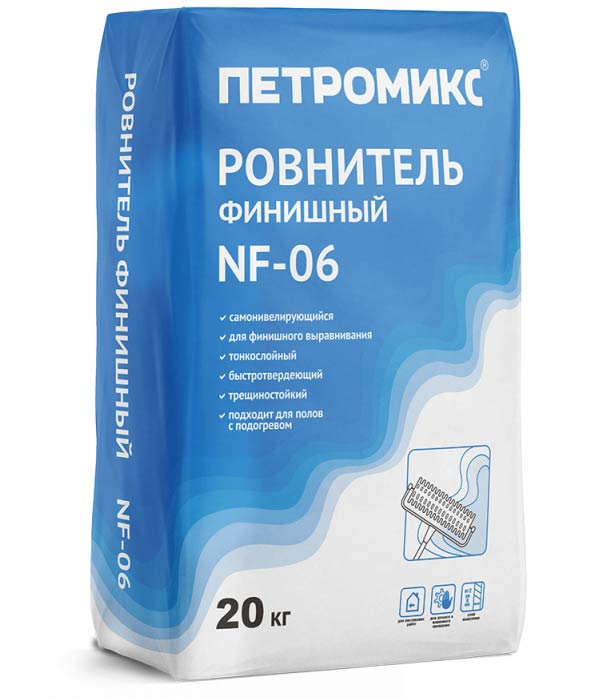 NF-06 (ПС) Ровнитель финишный ПЕТРОМИКС, 20 кг/меш купить в Санкт-Петербурге
