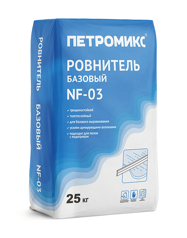 NF-03 (П) Ровнитель базовый ПЕТРОМИКС 25 кг/меш купить в Санкт-Петербурге